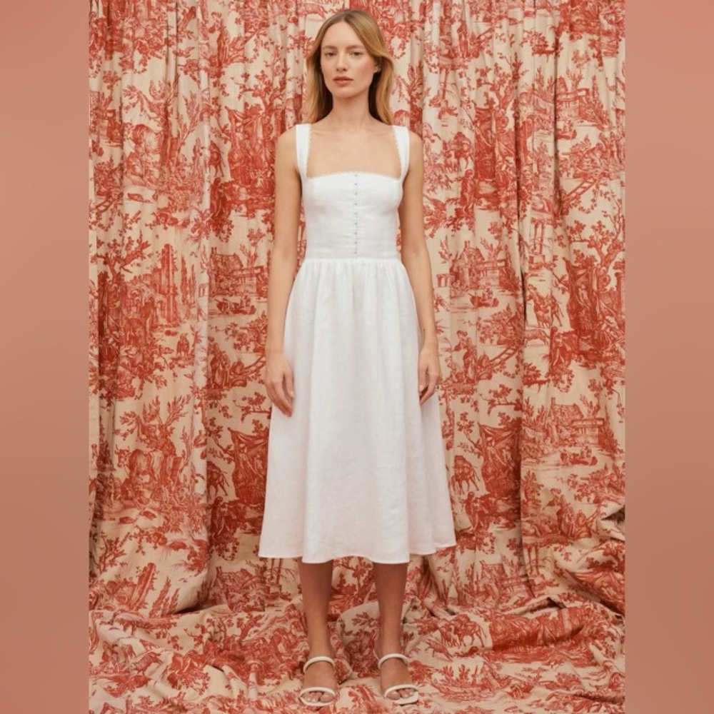 *** SOLD ON DEPOP *** Tagliatelle Linen Dress Size 4